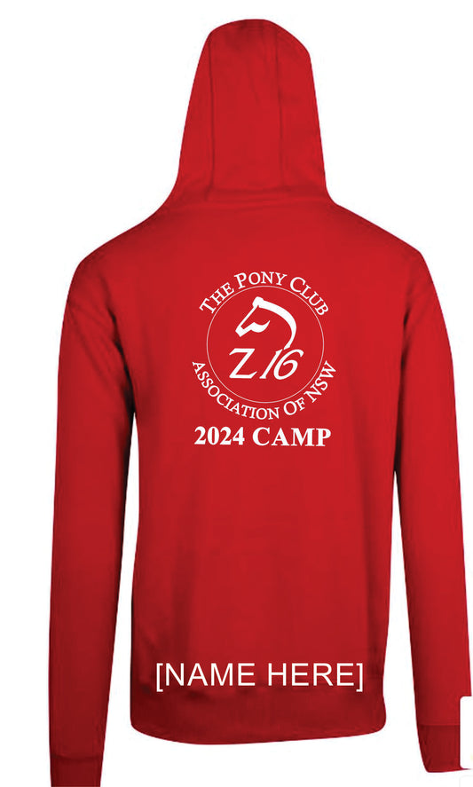 2026 Zone 16 Pony Club Camp Embroidered name to back of Hoodie or Stadium Jacket