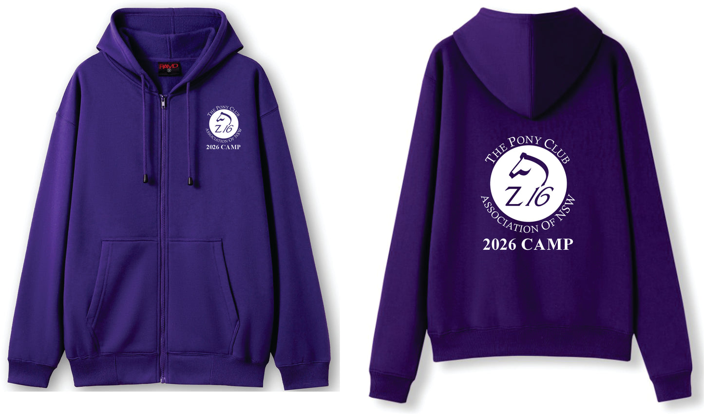 2026 Zone 16 Pony Club Camp Hoodie Zip - Kids