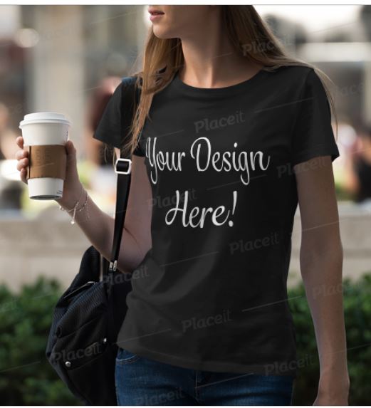 Adult Black T-shirts- Heat Vinyl Transfer