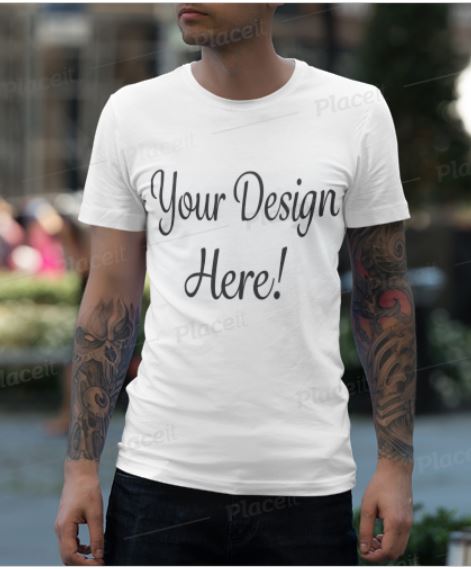 Adult White T-shirts- Heat Vinyl Transfer